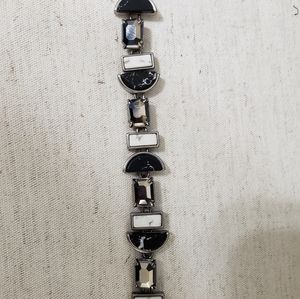 Black/white/silver bracelet